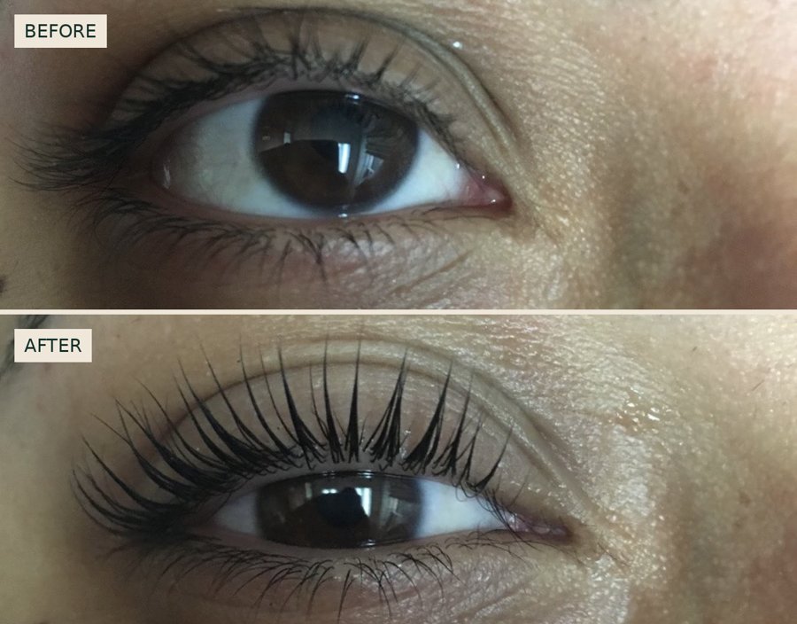 Before and after: lash lift