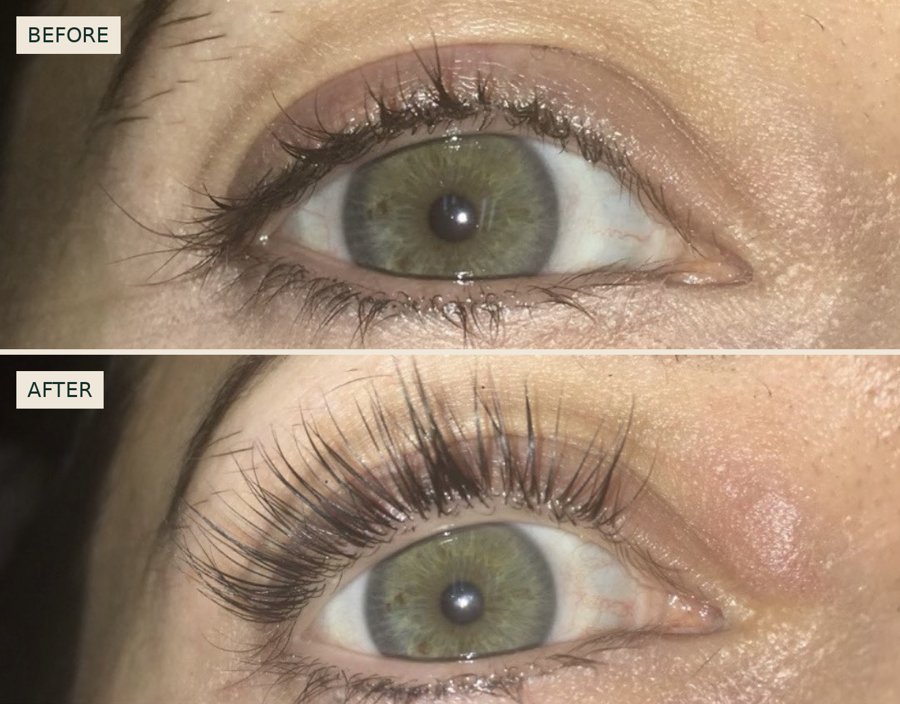 Before and after: lash lift