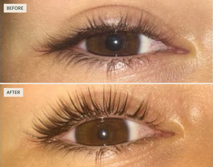 Before and after: lash lift